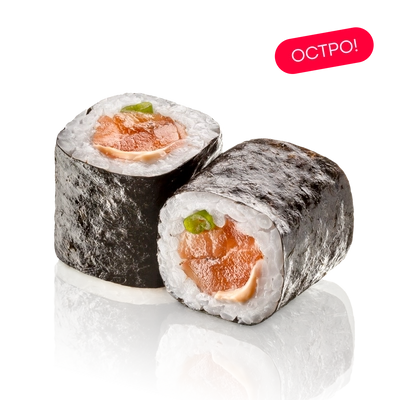 Ролл Копченый лосось, лук, спайс