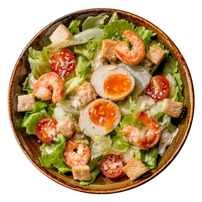 Салат Цезарь с креветкой