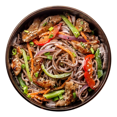 Вок Лапша Соба со сливочным соусом