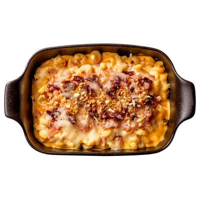 Мак-н-чиз с жареным беконом