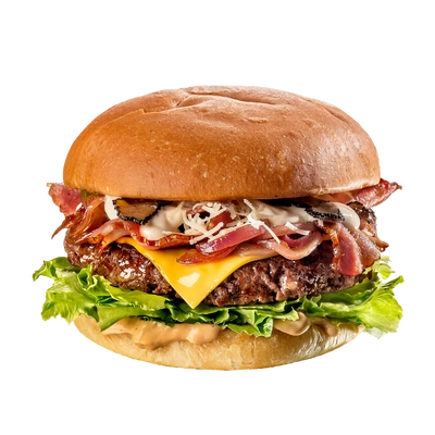 Фирменный бургер ФУДЖИ с беконом и чёрным трюфелем