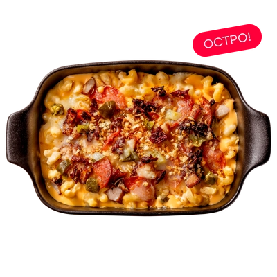 Мак-н-чиз с чоризо и вялеными томатами