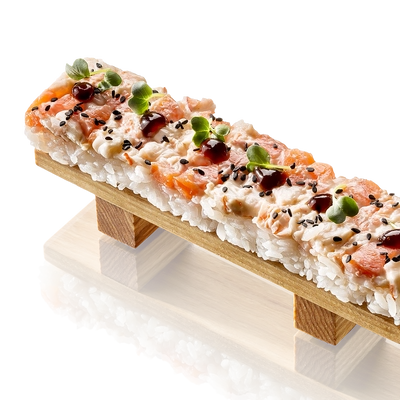 Осидзуси лосось, креветка с трюфельным соусом