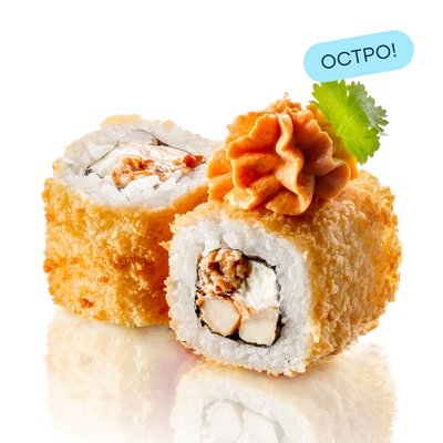 Ролл с курицей, шиитаке и соусом том ям