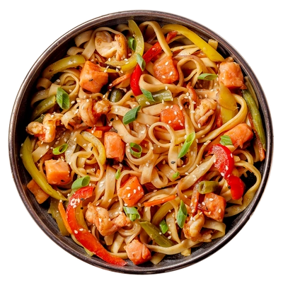 Фирменный WOK Лосось-Креветка