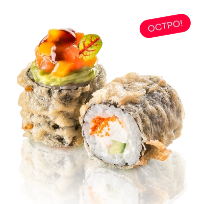 Тартар ролл с лососем, манго и гуакамоле