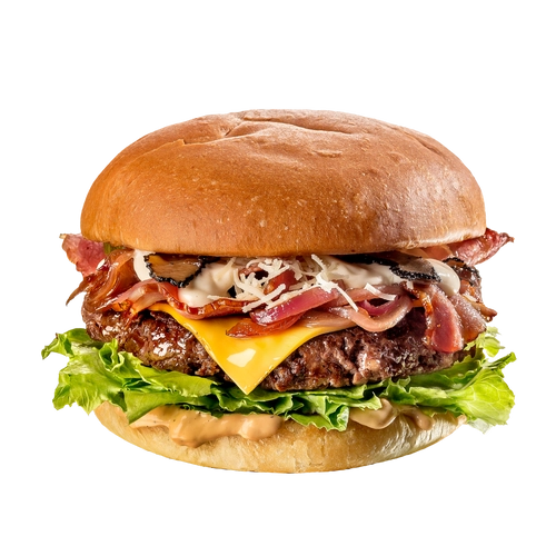 Фирменный бургер ФУДЖИ с беконом и чёрным трюфелем