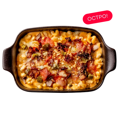 Мак-н-чиз с чоризо и вялеными томатами