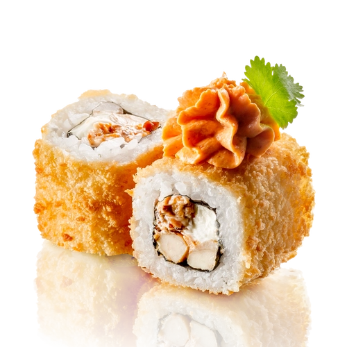Ролл с курицей, шиитаке и соусом том ям