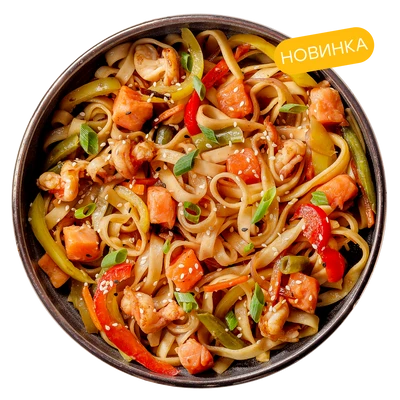 Фирменный WOK Лосось-Креветка