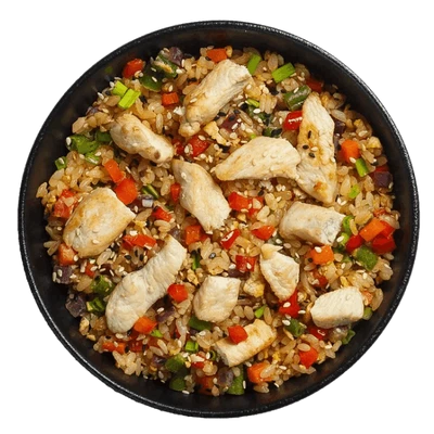 WOK Рис Двойная Курица с овощами