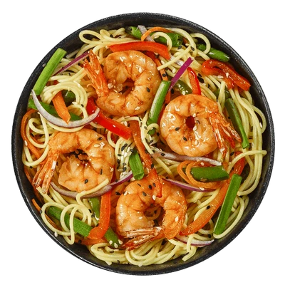 WOK Лапша Двойная Креветка с овощами