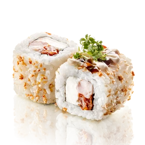 Ролл с креветкой и вялеными томатами