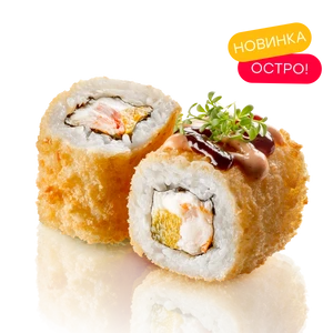 Теплый ролл с креветкой и манго