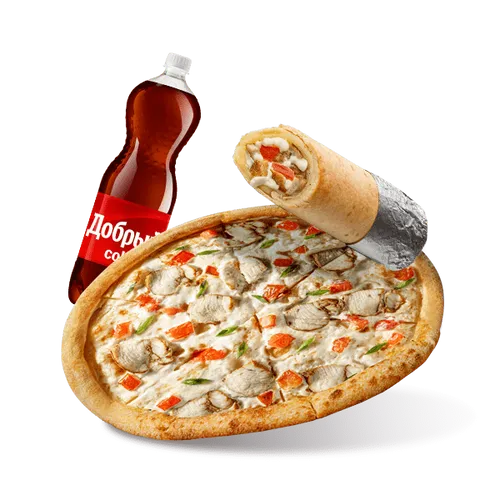 Комбо Пицца 25см, фудстер и напиток